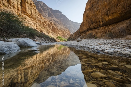 The Ephemeral Flow: Hoanib River Transforming Khowarib Gorge into a Natural Masterpiece photo