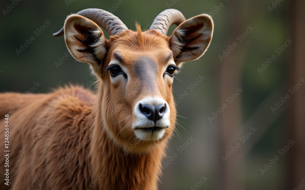 A close-up portrait of a majestic antelope showcasing its distinctive features and fur texture. A close-up portrait of a majestic antelope showcasing its distinctive features and fur texture.