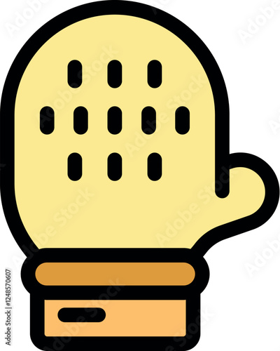 Yellow oven mitt with non slip surface for safe handling of hot cookware