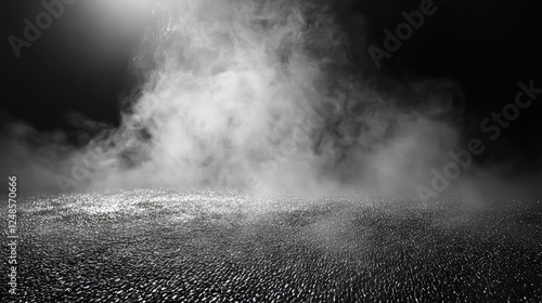 Wisps of soft gray and deep black blend seamlessly with hints of blue and violet, forming a mesmerizing flow of movement.