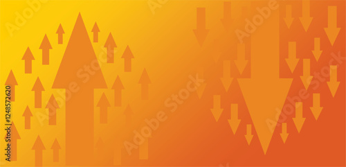 Growth arrow up. Grow upward chart icon. Black sign continuous line isolated arrows graphic  Vector illustration