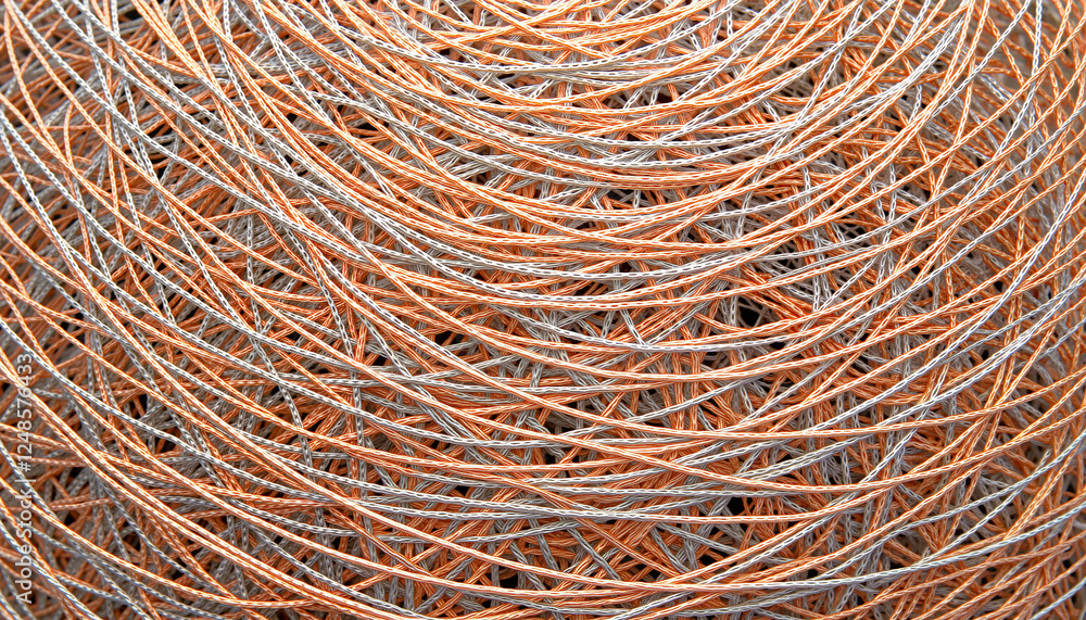 Colorful tangled wires in a circular pattern Colorful tangled wires in a circular pattern