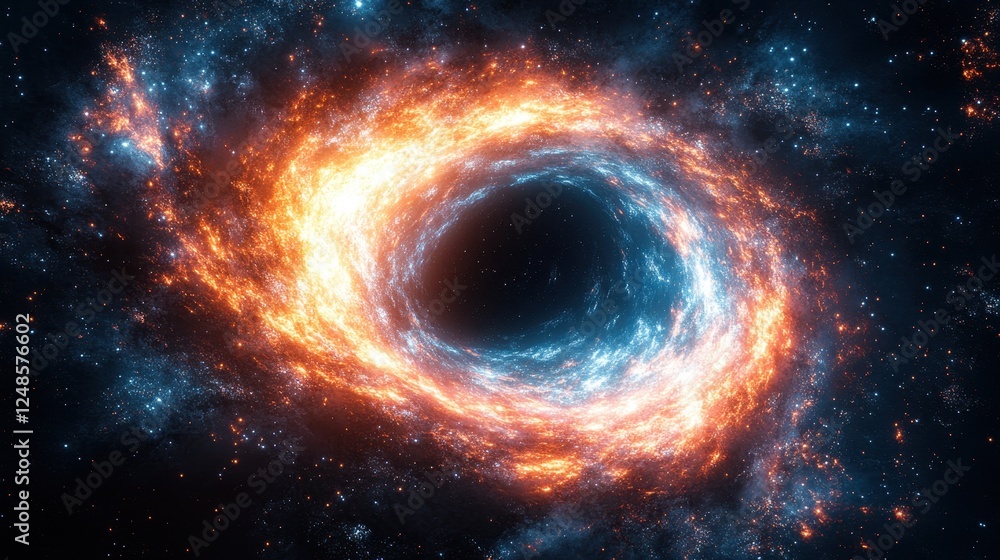 Fiery cosmic swirl, nebula background, space exploration Fiery cosmic swirl, nebula background, space exploration