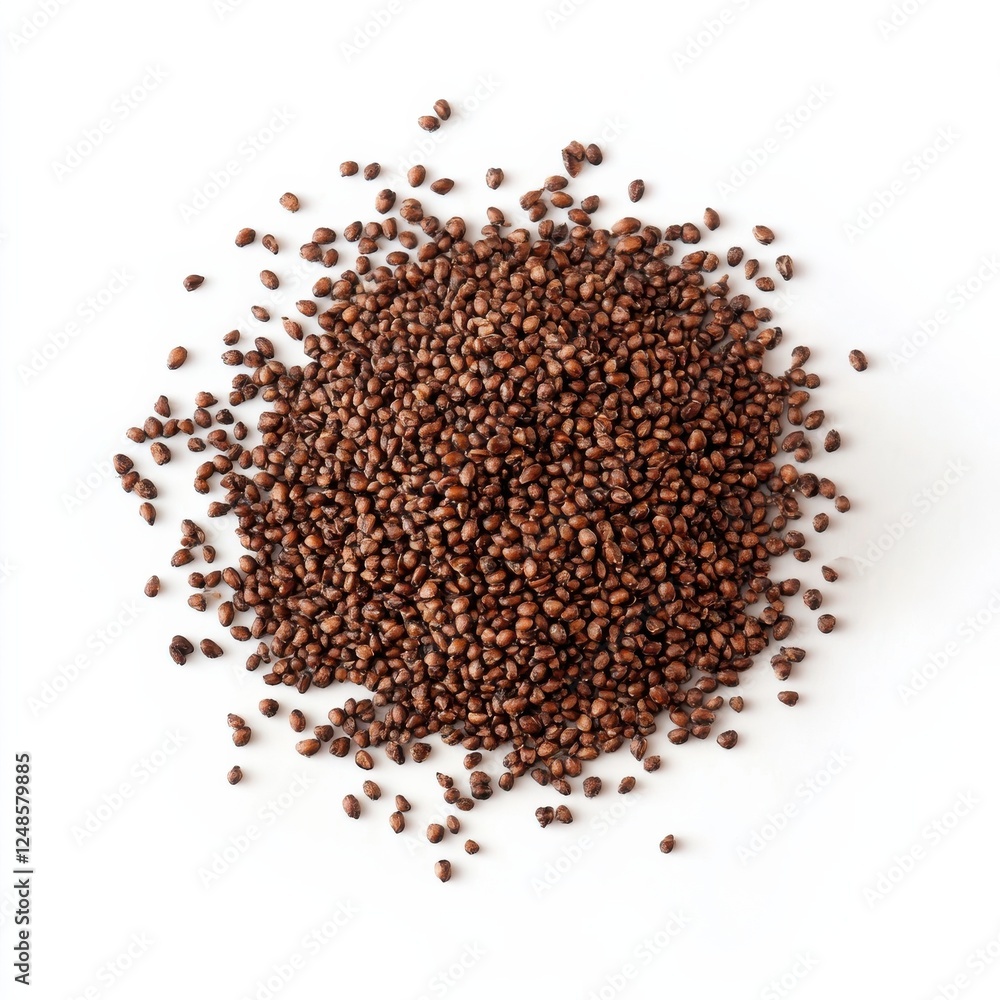 Realistic Brown Grains Isolated on White Background for Use Realistic Brown Grains Isolated on White Background for Use