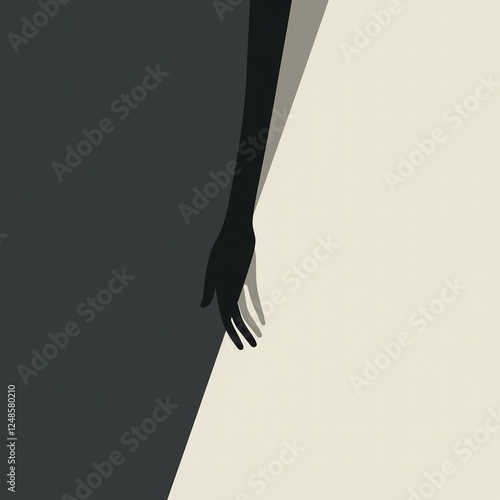 Silhouette of a Hand Reaching Out