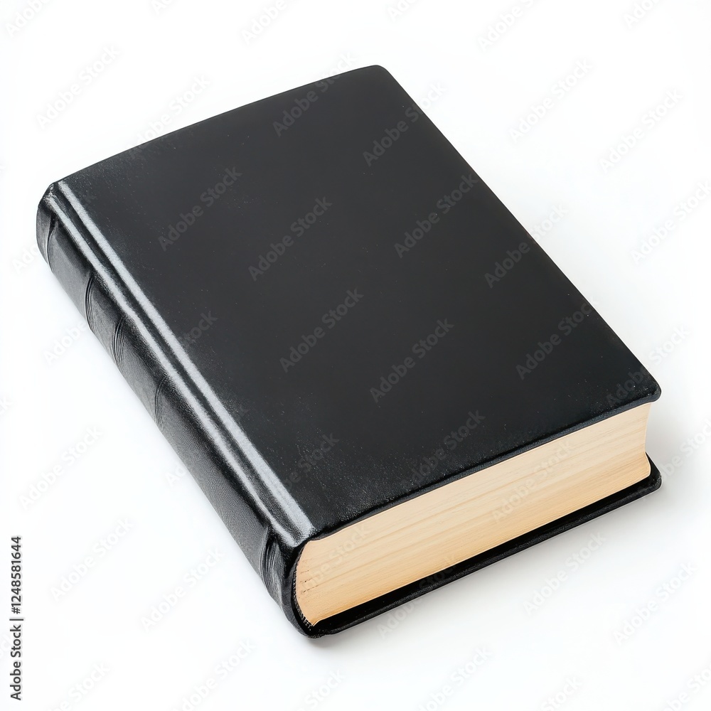 Isolated Black Hardcover Book on White Background for Design Use Isolated Black Hardcover Book on White Background for Design Use