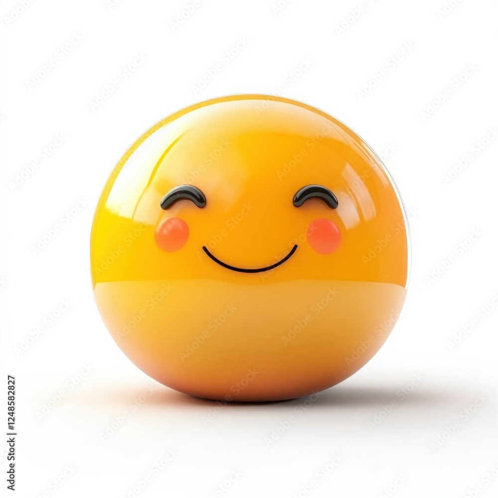 Cheerful Smiley Face Character with Adorable Design and Bright Colors Cheerful Smiley Face Character with Adorable Design and Bright Colors