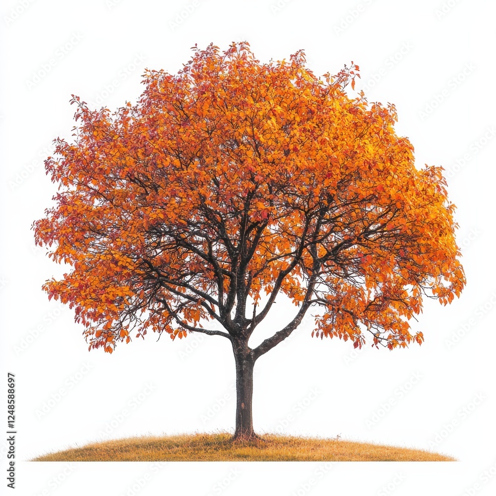 Vibrant Deciduous Tree with Stunning Changing Foliage in Autumn Vibrant Deciduous Tree with Stunning Changing Foliage in Autumn