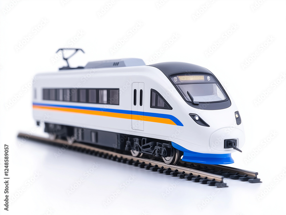 Naklejka premium bullet train, isolated on white background