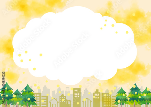スギ花粉のイラスト　杉の木
