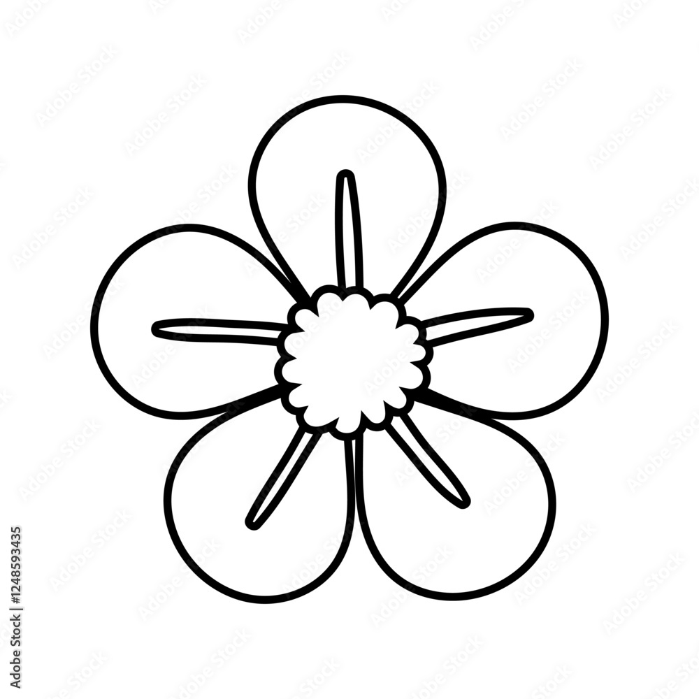 Flower icon vector. Garden illustration sign. Flora symbol or logo.