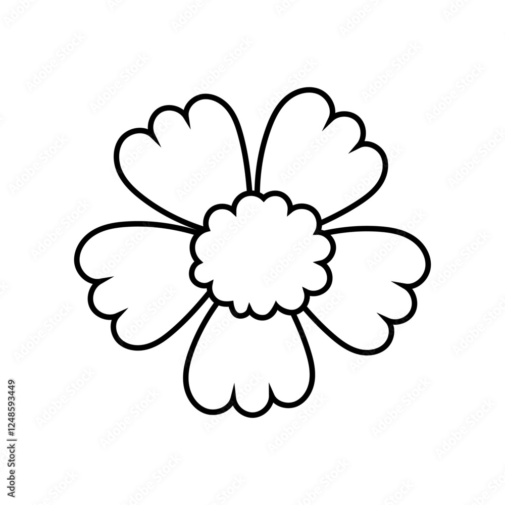 Naklejka premium Flower icon vector. Garden illustration sign. Flora symbol or logo.