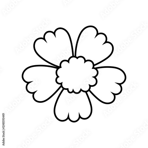 Flower icon vector. Garden illustration sign. Flora symbol or logo.