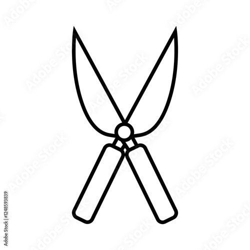 Garden shears icon vector. Garden tool illustration sign. Tool symbol or logo.