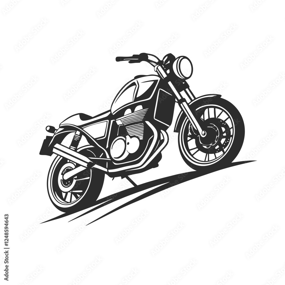 Fototapeta premium motorcycle isolated on white background