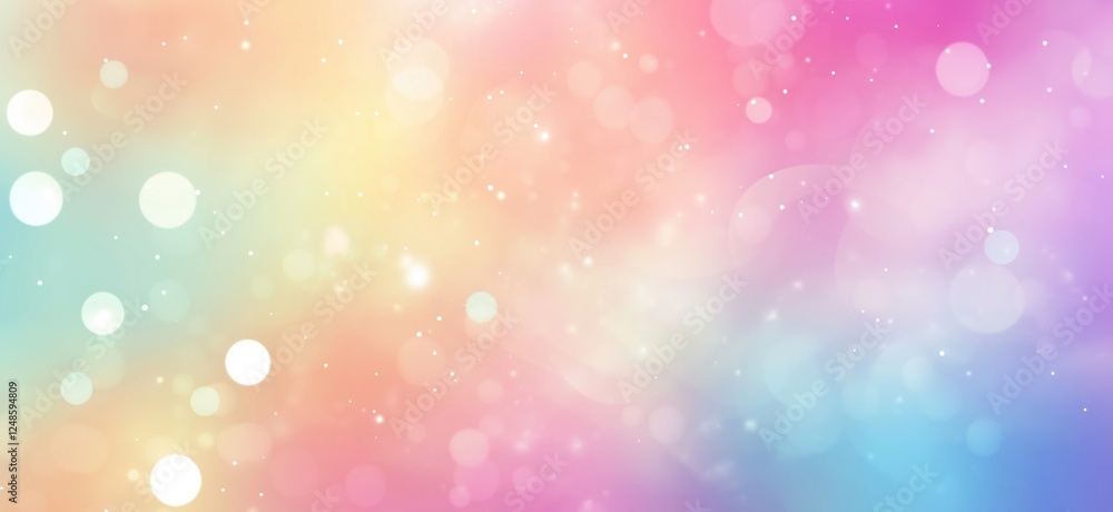 Colorful abstract background with soft pastel hues and glowing bokeh effects, copy space for text Colorful abstract background with soft pastel hues and glowing bokeh effects, copy space for text