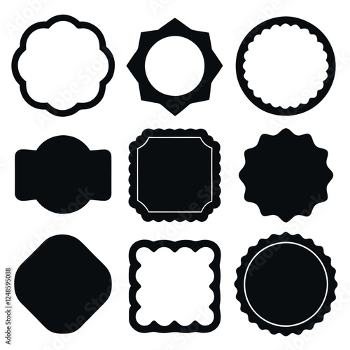 Vector Set of Ornate Decorative Shapes for Design