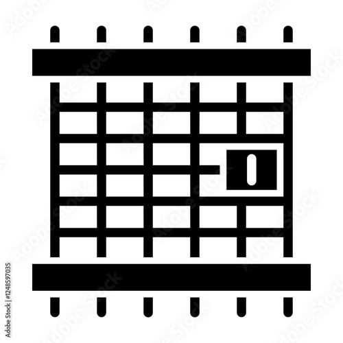 Prison Vector Glyph Icon Design