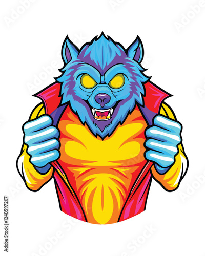 A terrifying werewolf mid-transformation, gray fur erupting from human skin; intense, dramatic lighting; detailed anatomy.