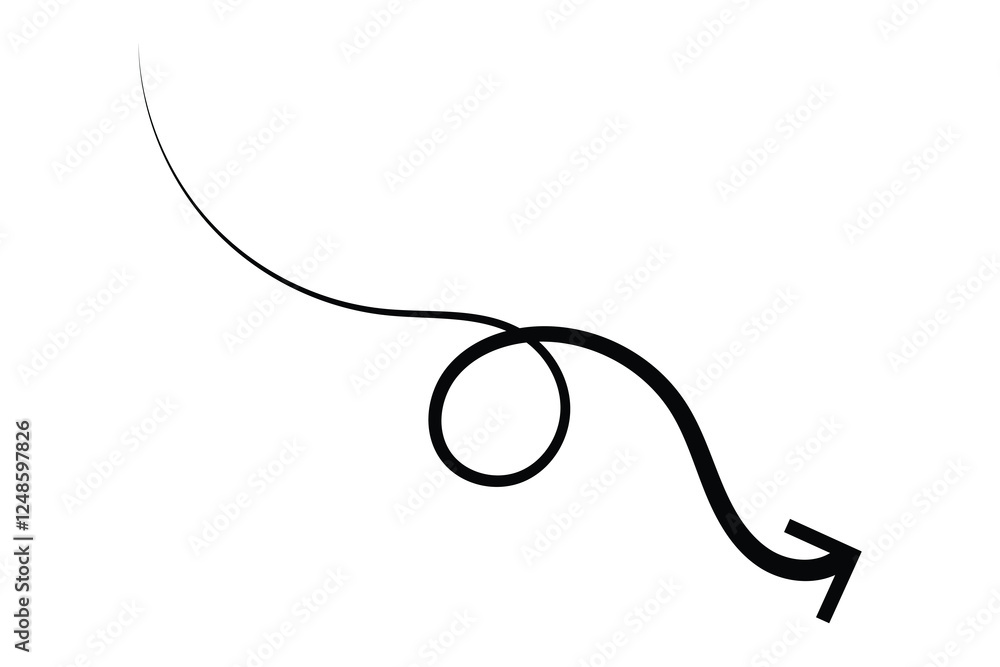 wave and curved wave long arrow icon, horizontal wave long curved arrow icon. vector illustration. wave and curved wave long arrow icon, horizontal wave long curved arrow icon. vector illustration.