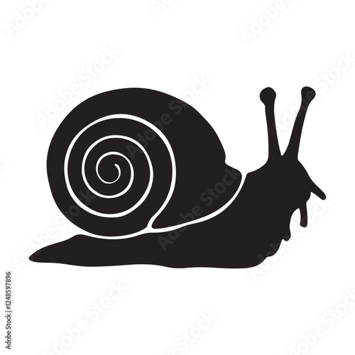 Antique children's book comic illustration: snail