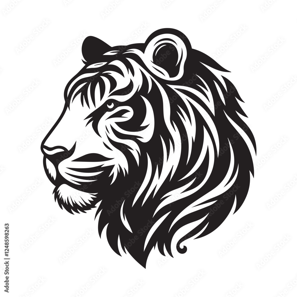Fototapeta premium tiger head vector
