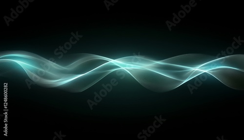 Dynamic Ascending Light Blue Curve on a Dark Blue Gradient Background A Minimalist Illustration