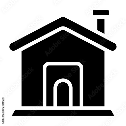 Sweet Home Vector Glyph Icon Design