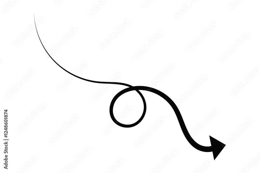wave and curved wave long arrow icon, horizontal wave long curved arrow icon. vector illustration. wave and curved wave long arrow icon, horizontal wave long curved arrow icon. vector illustration.