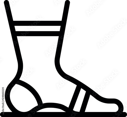 Foot wearing compression socks and orthopedic sandals for rehabilitation