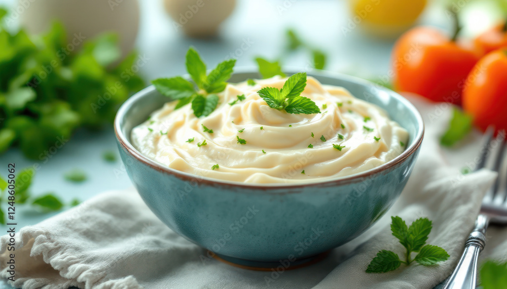 Creamy Mashed Potatoes with Fresh Mint Garnish Creamy Mashed Potatoes with Fresh Mint Garnish