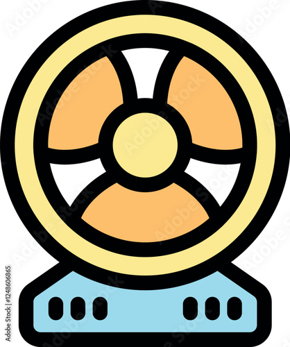 Electric fan blowing providing cooling and air circulation, preventing overheating