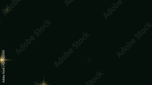 Twinkling Golden Star Animation on Dark Background