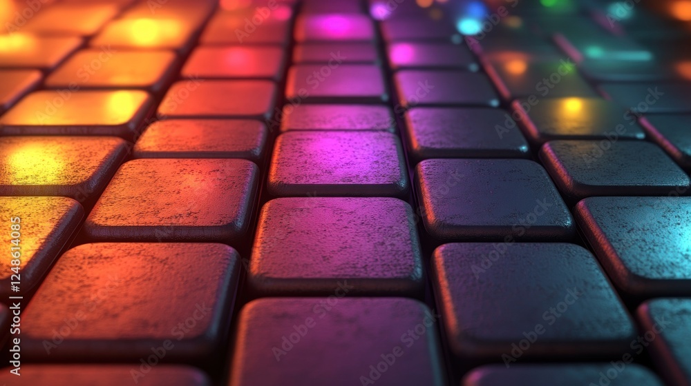 Abstract colorful metallic grid background. Abstract colorful metallic grid background.