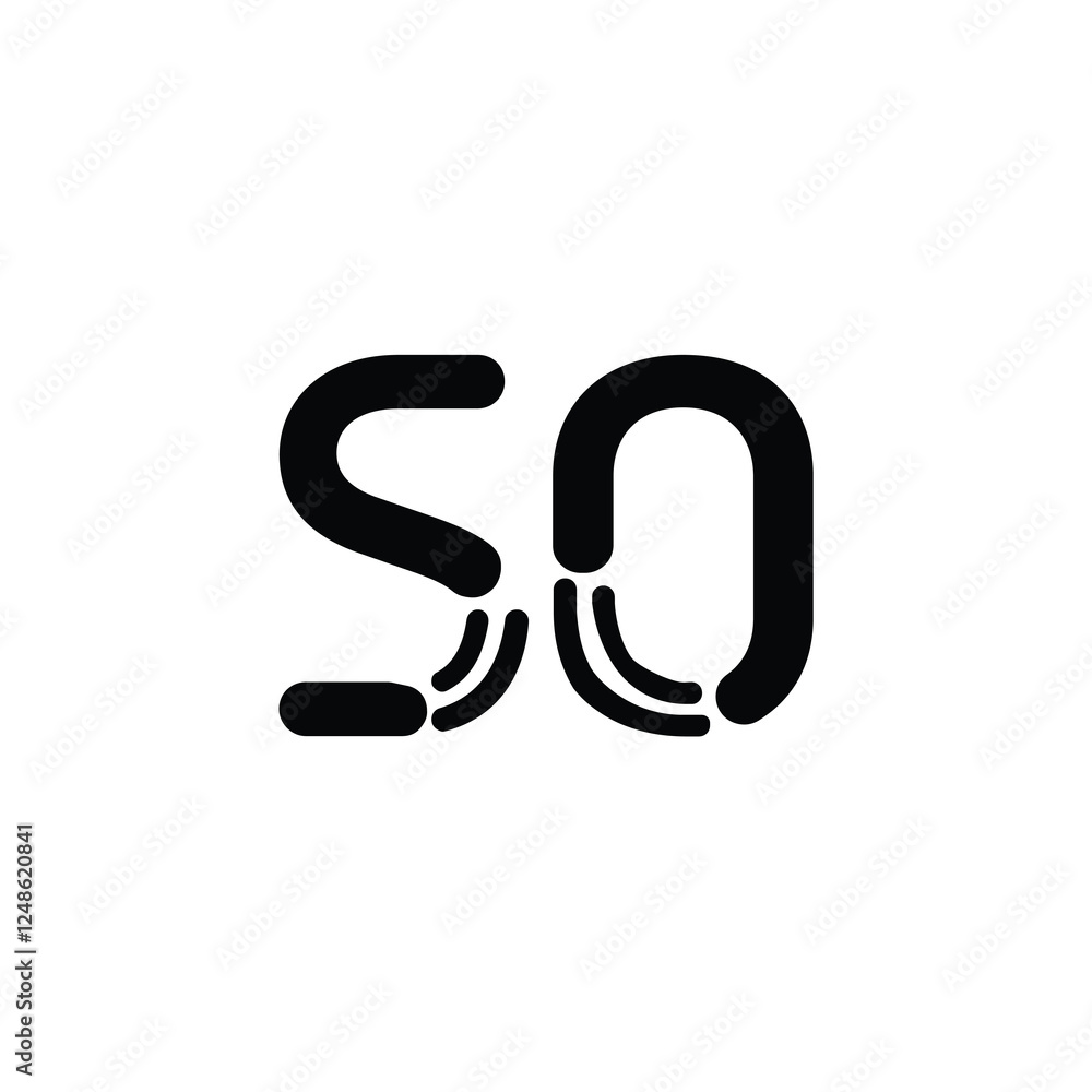 SO monogram logo design letter text name symbol monochrome logotype alphabet character simple logo SO monogram logo design letter text name symbol monochrome logotype alphabet character simple logo