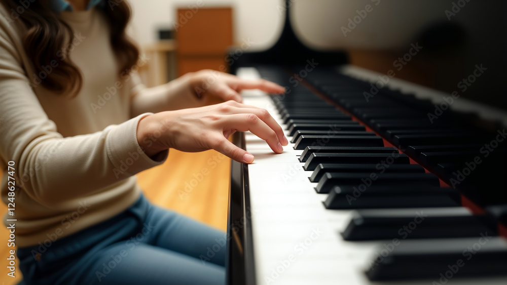 Obraz premium Playing the piano