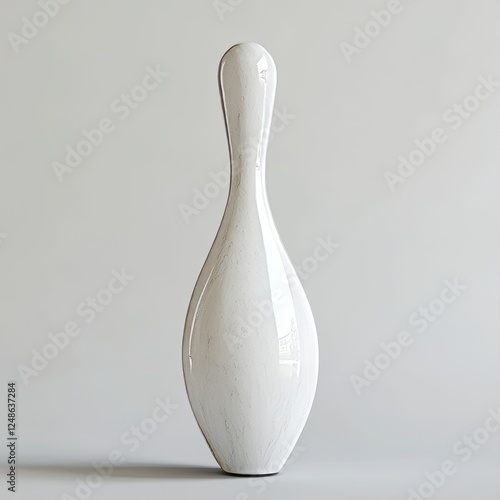 A white bowling pin on a clear background, created by image photo