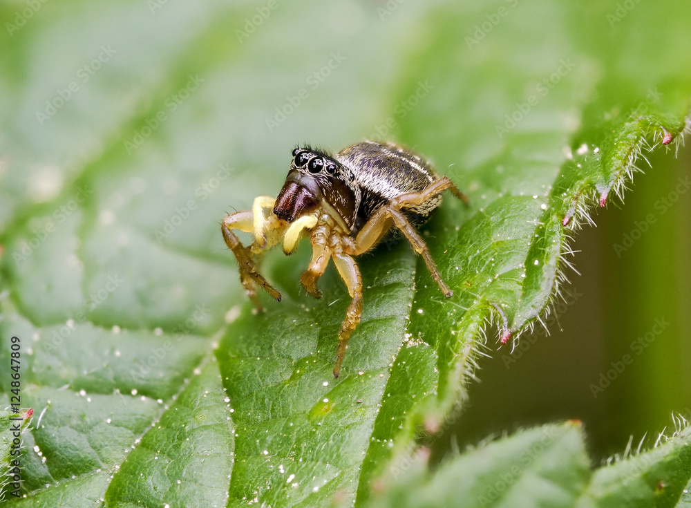 Springspinne (Heliophanus sp.) Springspinne (Heliophanus sp.)