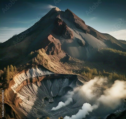 mountain landscape with clouds