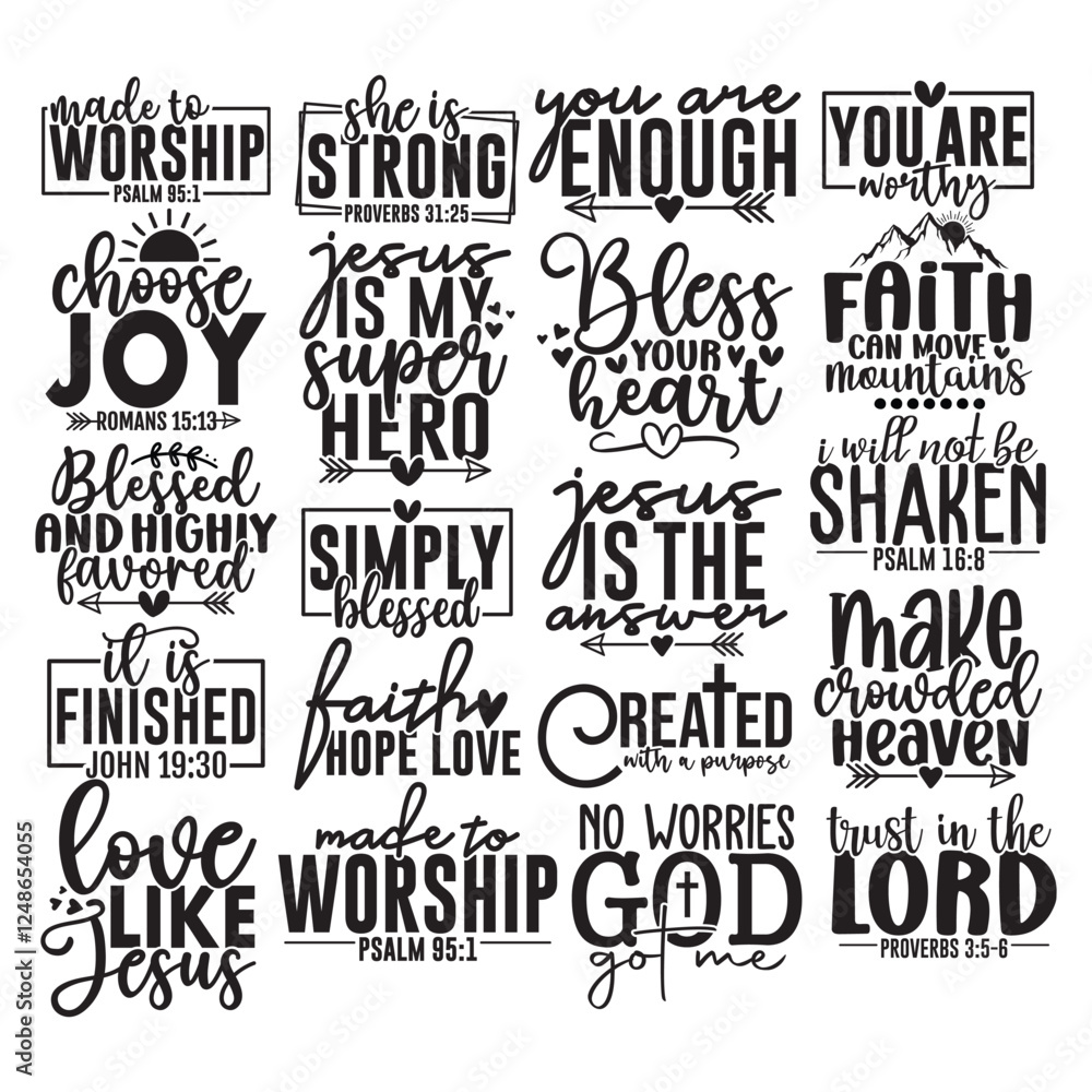 Fototapeta premium 20 Christian SVG Bundle