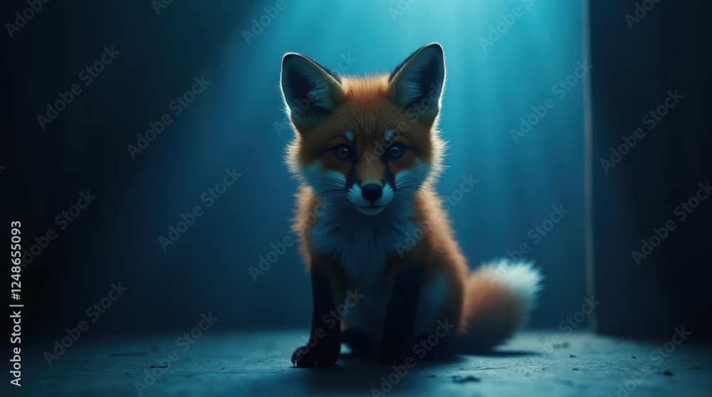 Obraz premium Majestic Fox Basking in Light Rays
