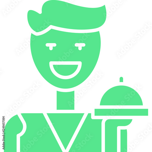 Waiter icon single vector illustration