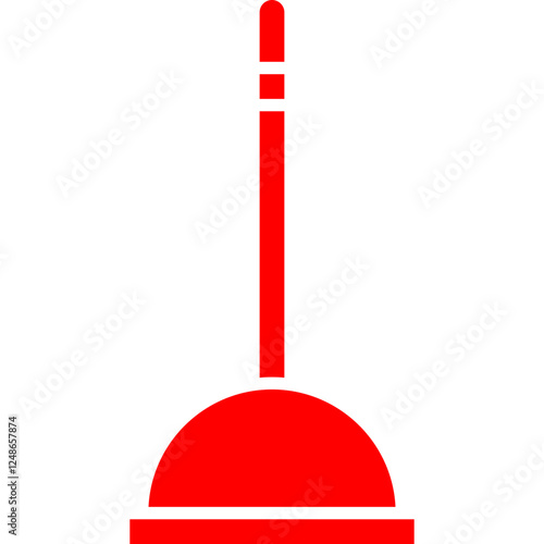 Plunger icon single vector illustration