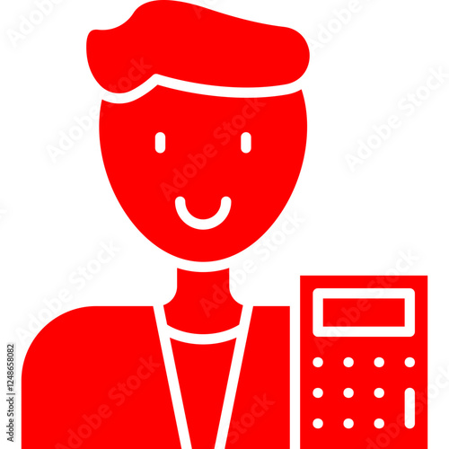 Accountant icon single vector illustration