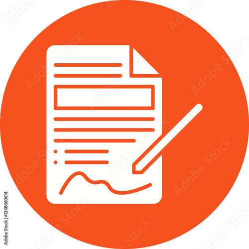 Contract icon single vector illustration