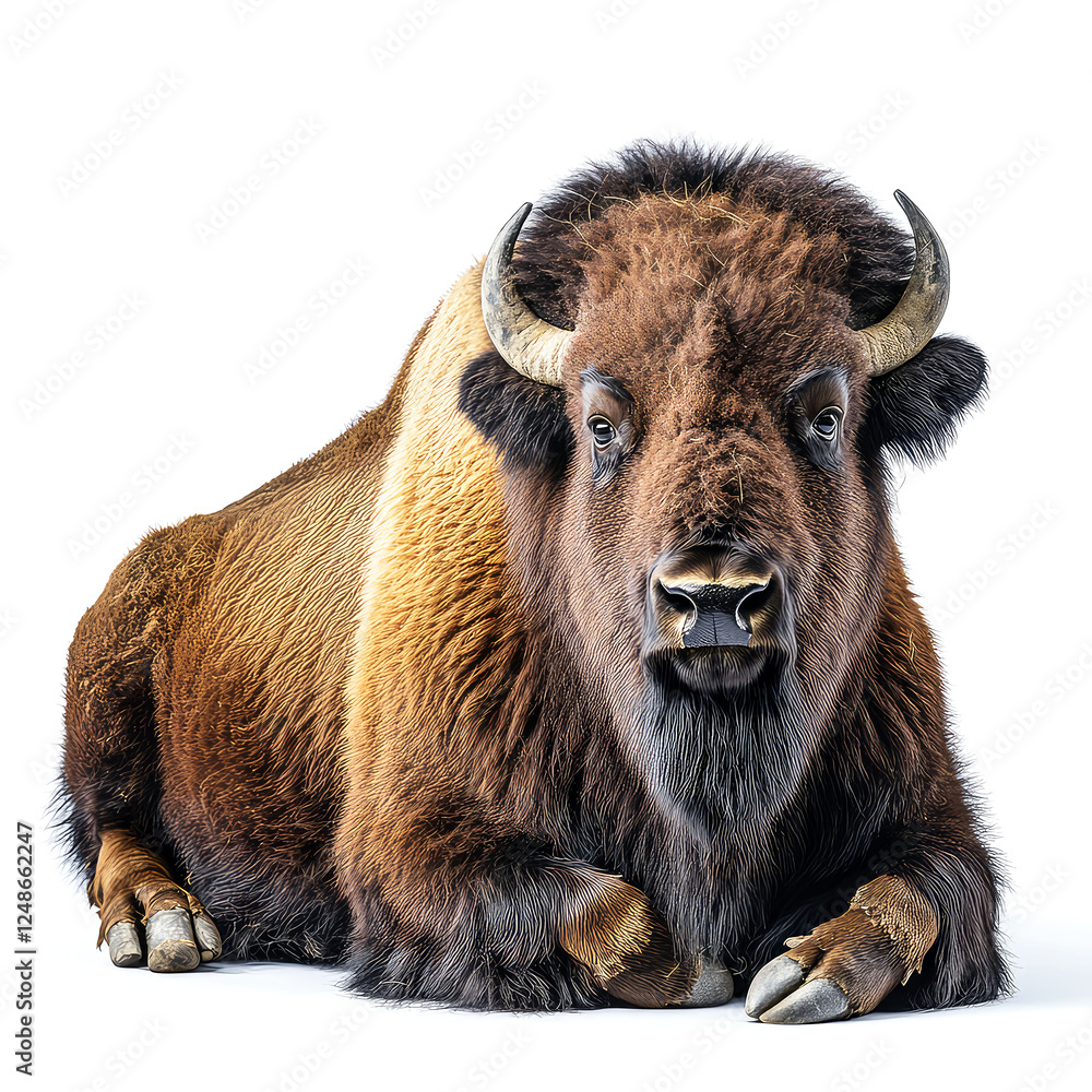 Fototapeta premium Majestic Bison: A Powerful Portrait of North American Wildlife