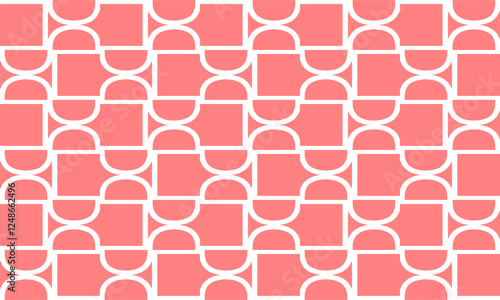 pink polka dot, half dot, rectangle block grid background, design for fabric printing as repeat pattern, print patter, horizontal bar strip