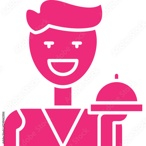 Waiter icon single vector illustration