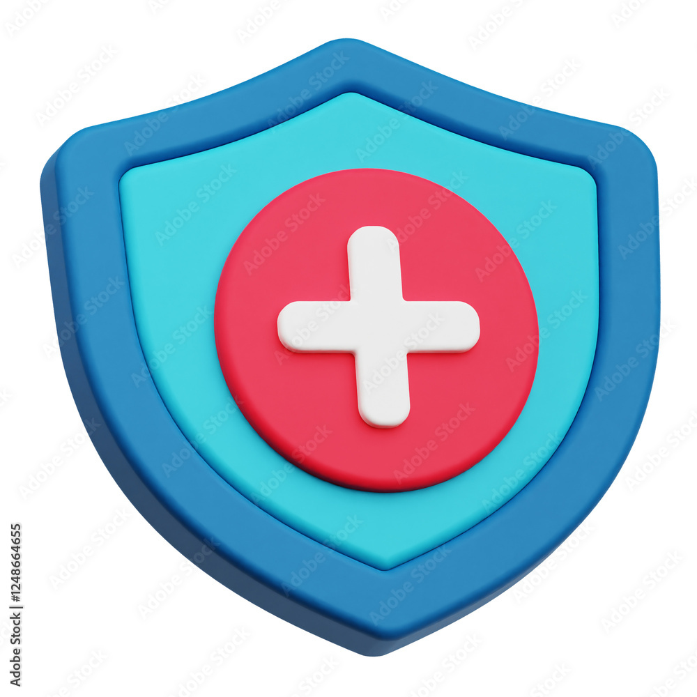 Fototapeta premium protection 3d icon isolated on the transparent background