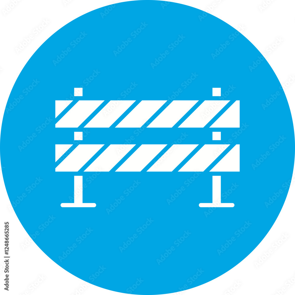 Road Barrier icon single vector illustration Road Barrier icon single vector illustration